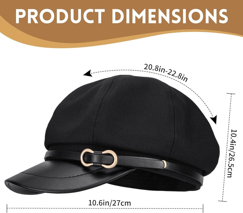 Busnos Newsboy Hats for Women and Men Beret Women's Hats & Caps Fall and Winter Womens Hat y2k Hat Women's Octagonal Cap - Image 4